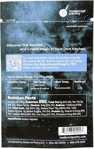 Miniatura 3 de Paquete de alginato de sodio y lactato de calcio no modificado genéticamente, apto para veganos, certificación OU Kosher, 4 oz