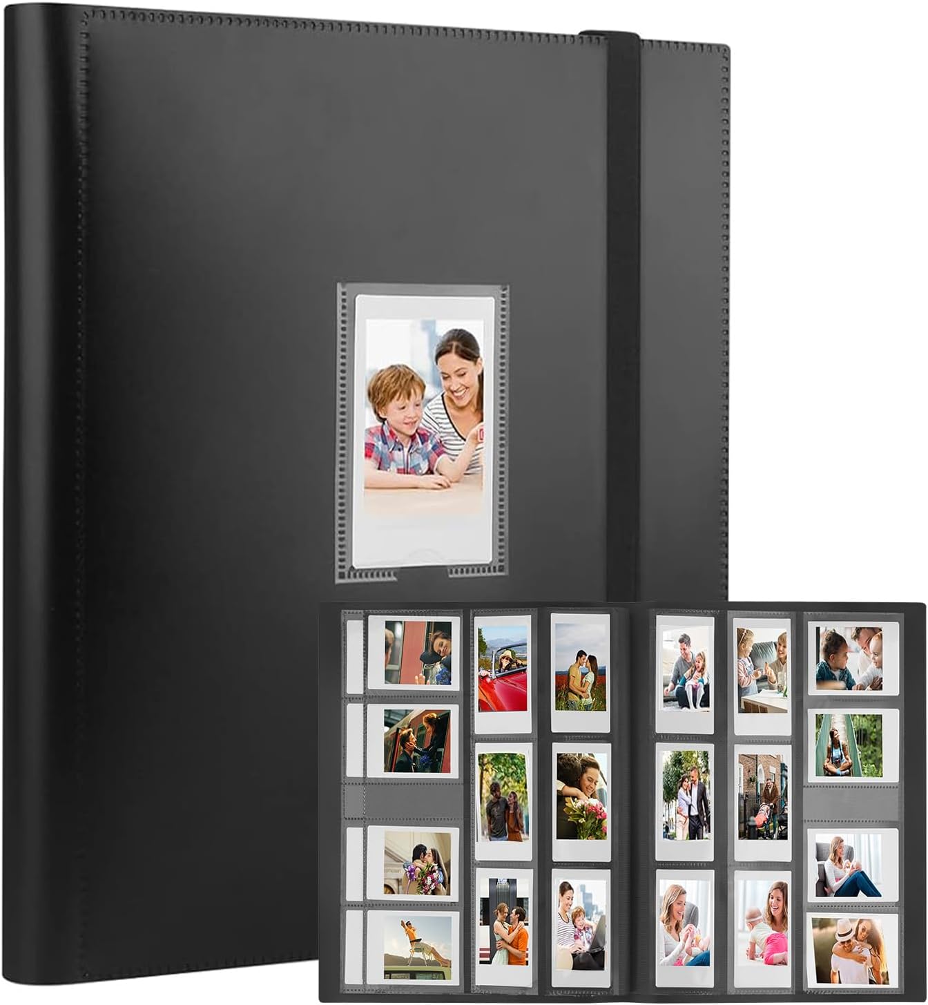 560 Pockets Photo Album for Fujifilm Instax Mini Camera, Album for Polaroid Photo, Photo Album for Fujifilm Instax Mini 12 11 9 40 90 8 EVO LIPLAY Instant Camera, Black