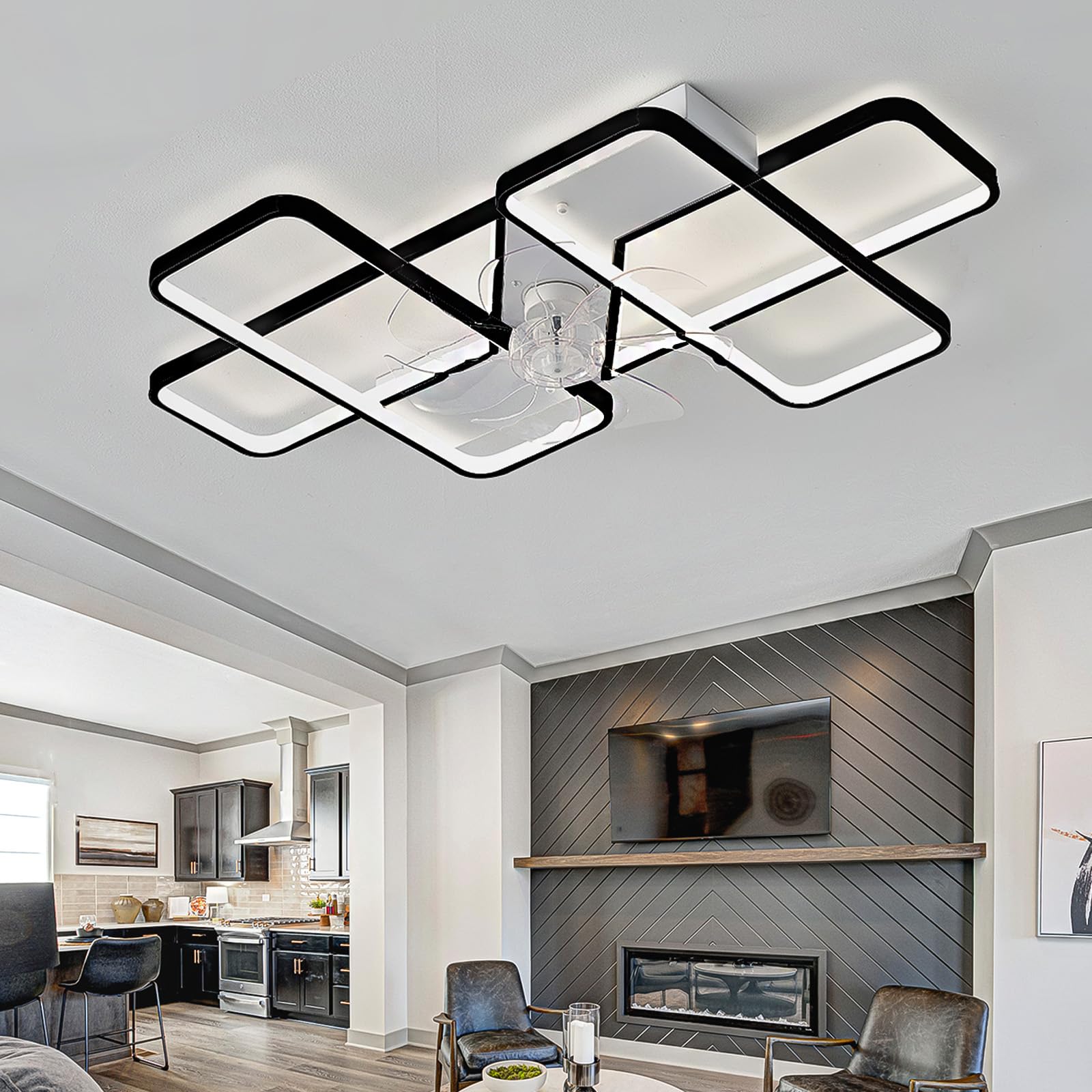 Ventilateur de plafond à LED silencieux contre la chaleur estivale