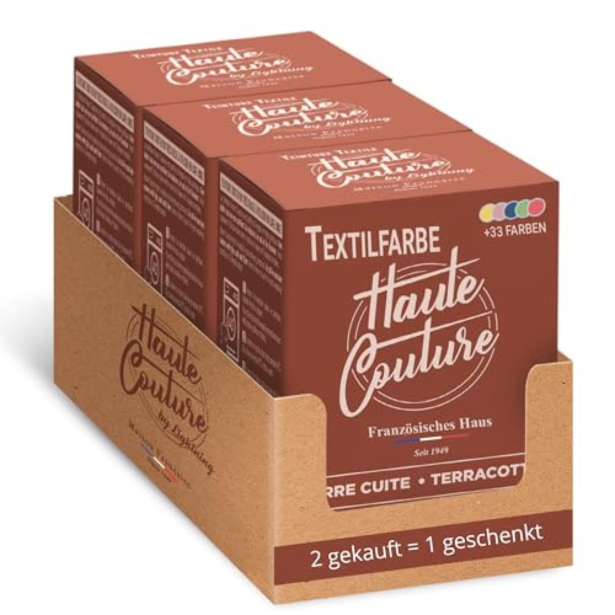 Haute Couture - Textilfarbe All-in-One - Terrakotta - 3x350g