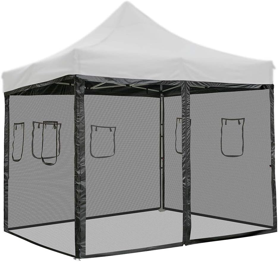 Yescom EZ Pop Up Canopy Mesh Sidewall with Window for 10ft Commercial Party Tent Vendor Food Shelter, 4pcs Sidewall Only