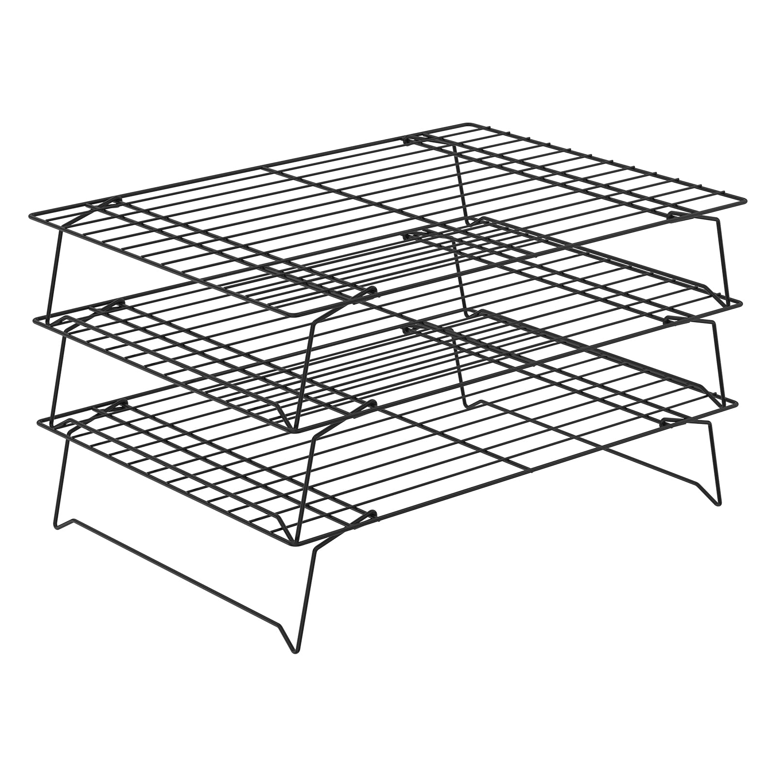 Triangular Baking Rack Space Saving Bakeware 3-Tier Collapsible Cooling Rack - Stackable ...