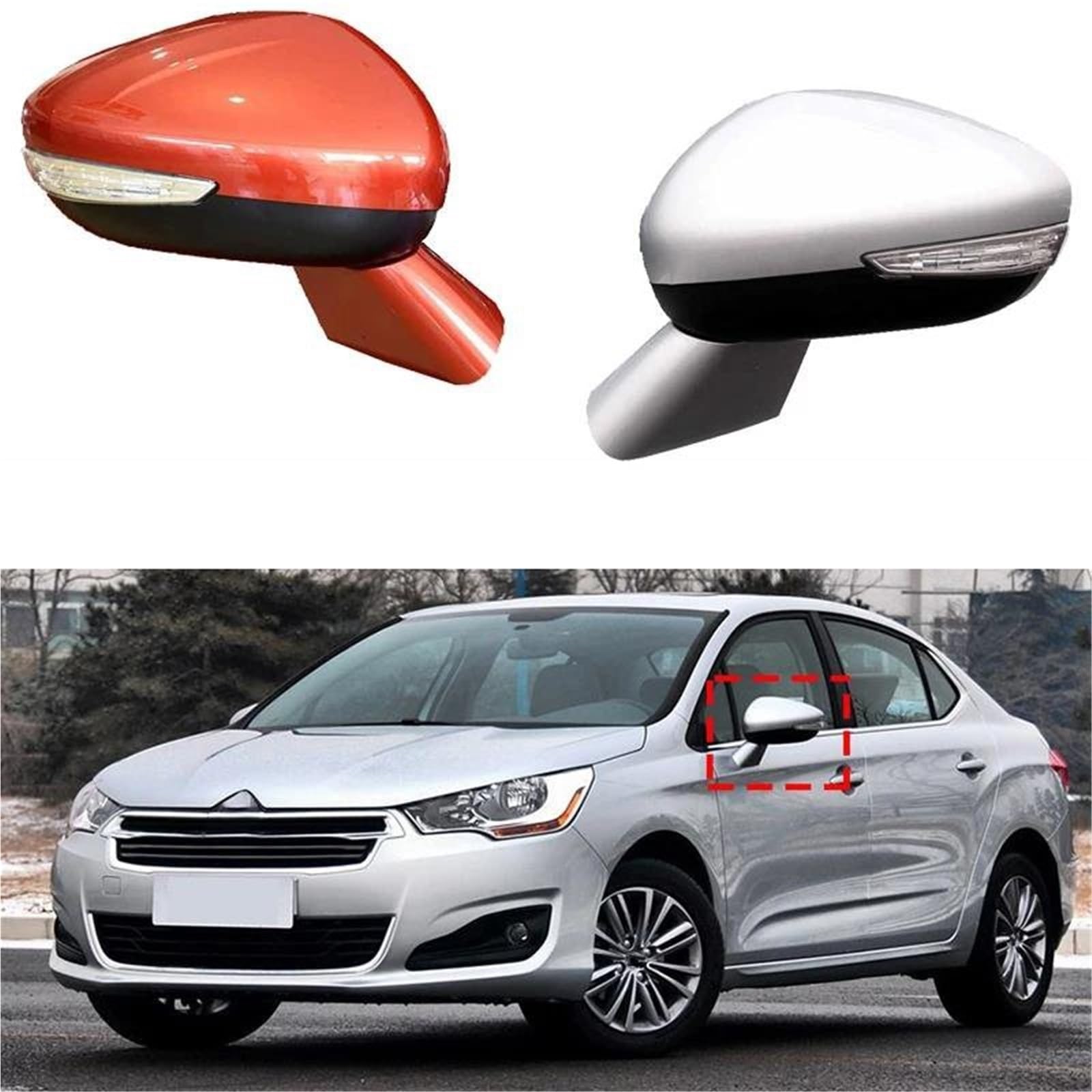 Per Citroen Per C4 II 2010 2011 2012 2013 2014 2015 2016 Auto Fuori Esterno Specchio Retrovisore Laterale Retrovisore Completo(Manual Left4)