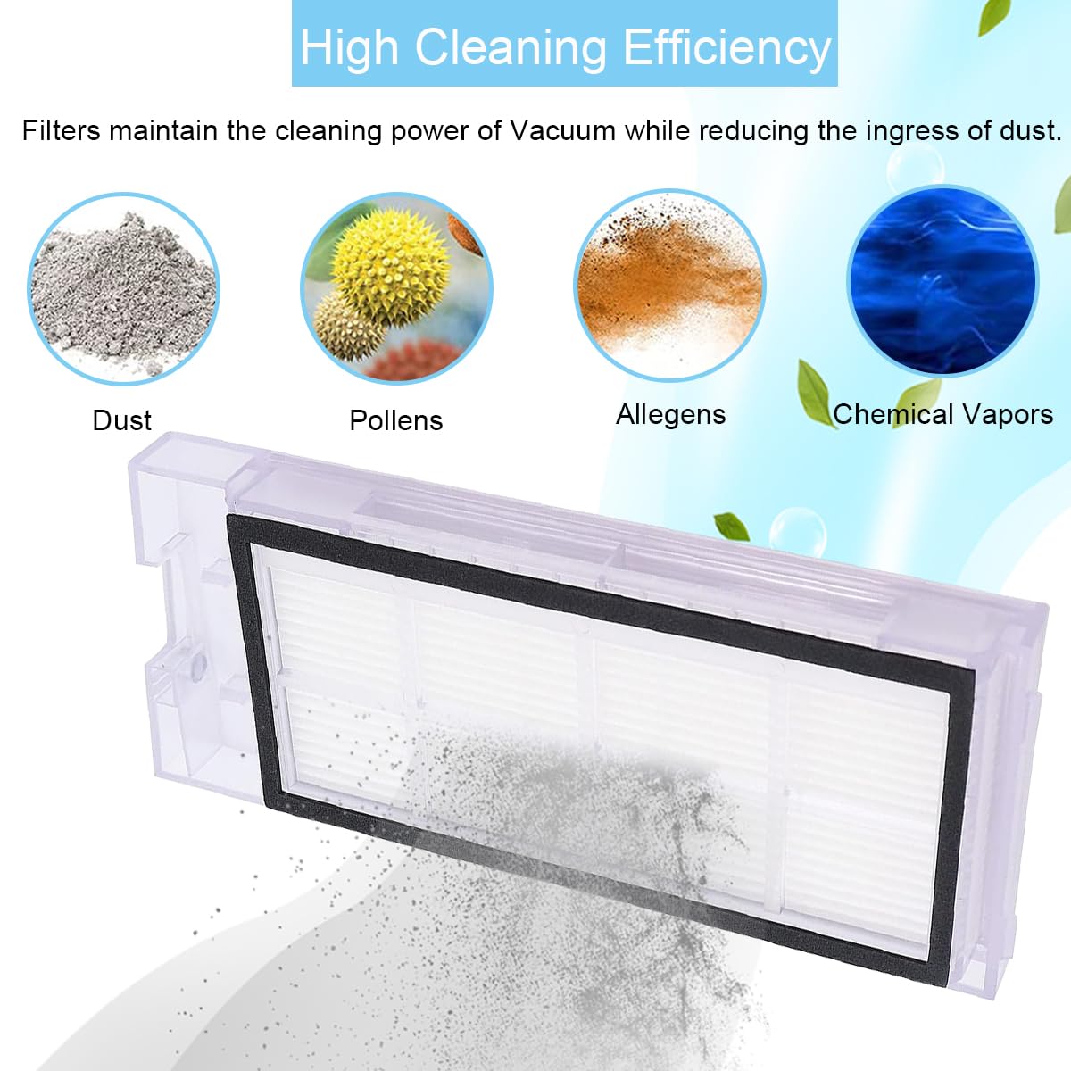 DingGreat Accessoires vervanging voor Cecotec Conga 3490 3290 stofzuigerrobot, reserveonderdelen, bevat 1 hoofdborstel, 6 zijborstels, 3 Hepa-filters, 2 microvezel-dweildoek, 1 rolborstelbescherming DingGreat Accessoires vervanging voor Cecotec Conga 3490 3290 stofzuigerrobot, reserveonderdelen, bevat 1 hoofdborstel, 6 zijborstels, 3 Hepa-filters, 2 microvezel-dweildoek, 1 rolborstelbescherming
