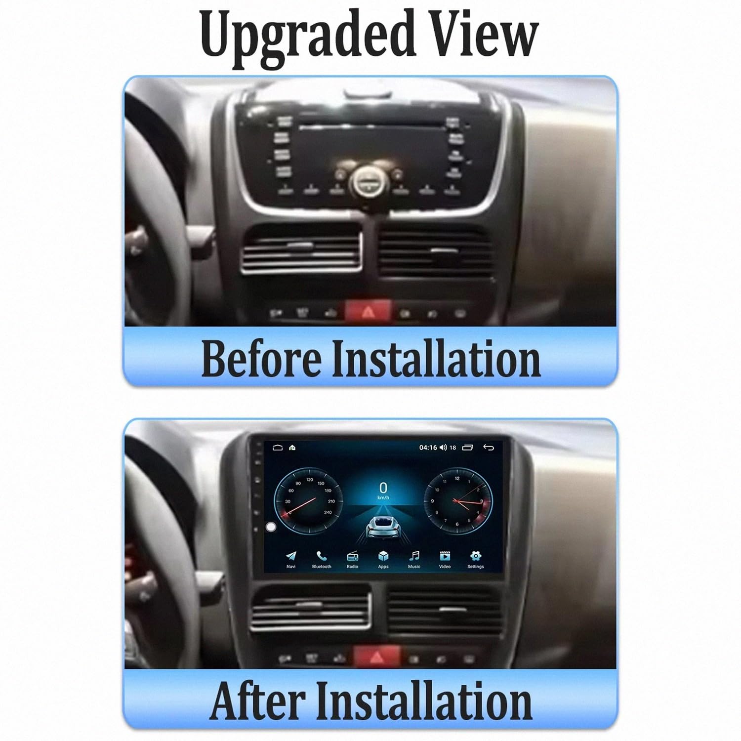 Bezprzewodowy Ekran Apple Carplay Android Auto dla Opel COMBO 2011-2018 Przenośny Ekran Dotykowy Apple Carplay, Nawigacja Gps/Sterowanie, 8 Rdzeń 4G+64G