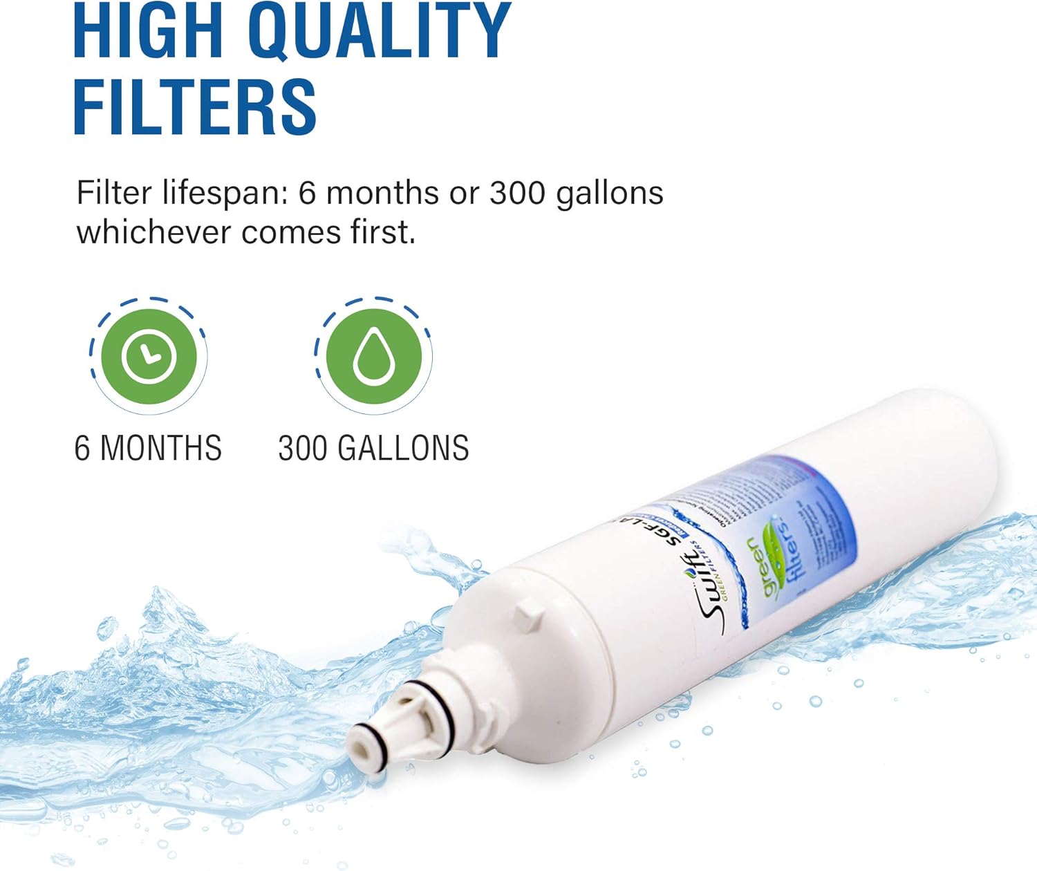 Swift Green Filters SGF-LA50 Compatible for LT600P, 5231JA2006A,46-9990,EFF-6003A,EFF-6004A Refrigerator water Filter (1 Pack),Made in USA "