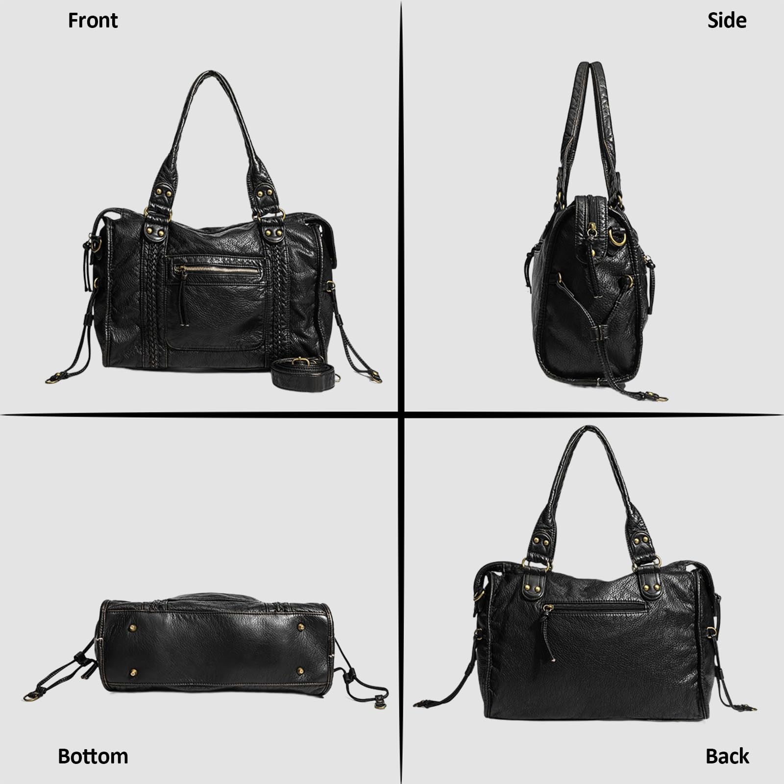 Sac City Vintage, Sac à Main Femme Cuir, Convient pour les Loisirs, le Shopping et le Travail