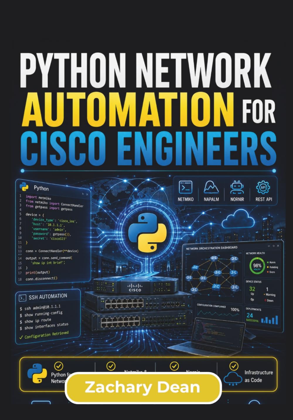 Python Network Automation for Cisco Engineers: Automate Network Configuration and Management Using Netmiko, Napalm, and Nornir