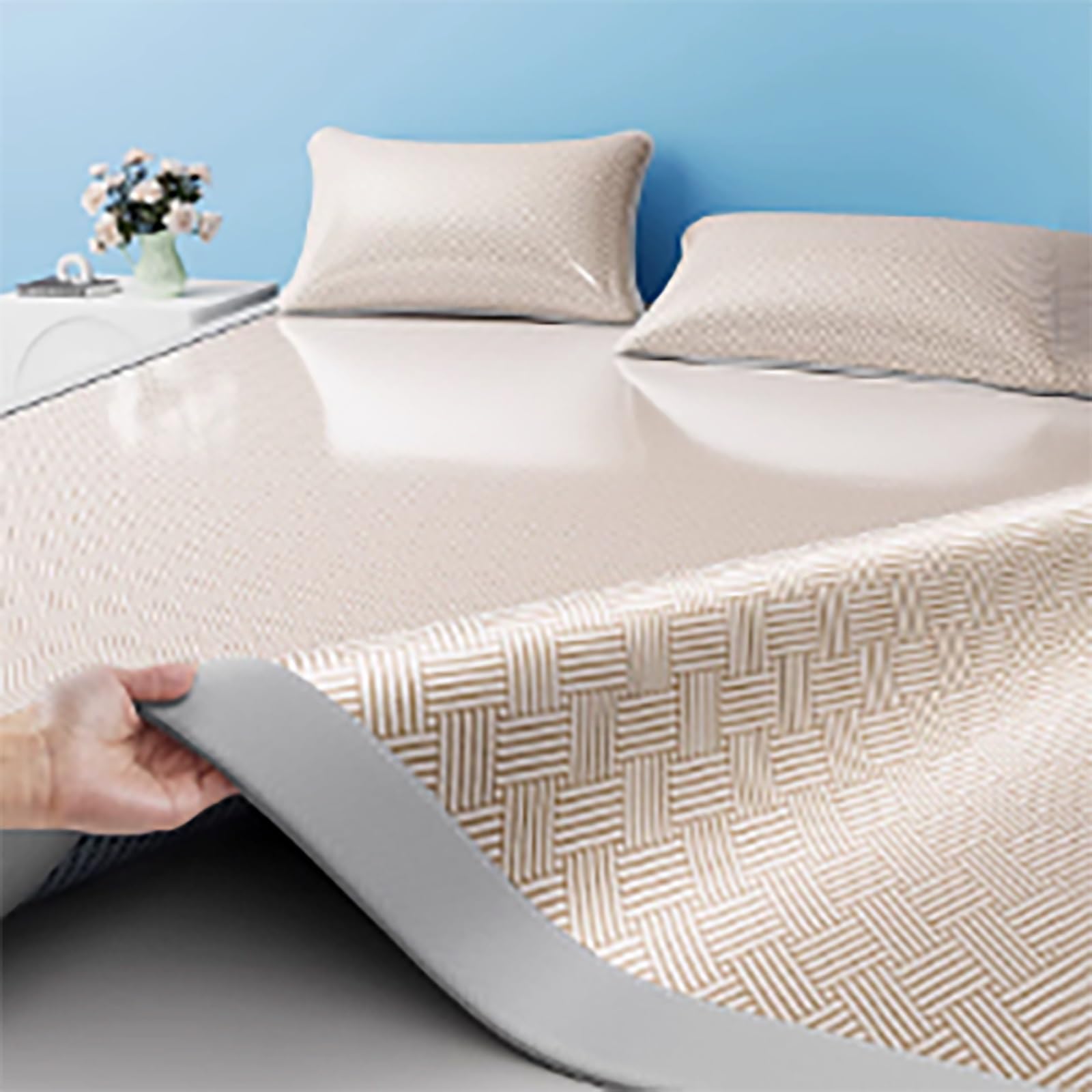 Alèse rafraîchissante contre la chaleur nocturne tapis de lit en soie 150x198