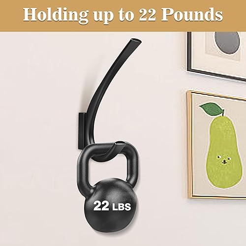 Miniatura 6 de XSJHJDR Paquete de 5 ganchos para toallas de baño, ganchos resistentes para colgar abrigos, sombreros, llaves, mochilas, paraguas, etc.