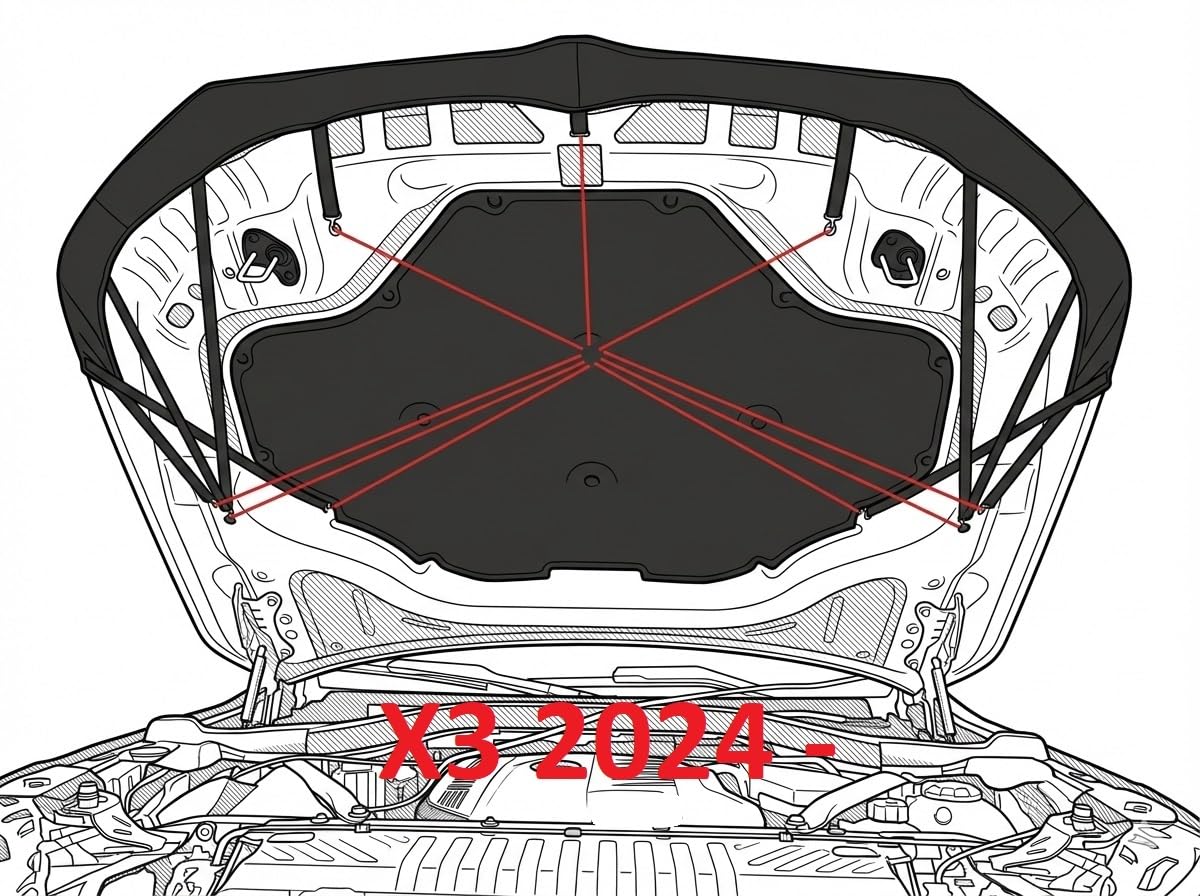 Auto Bra AB3-00905 Motorhaubenschutz kompatibel mit BMW X3 G45 ab 2024 Haubenbra Steinschlagschutz Tuning Bonnet Bra