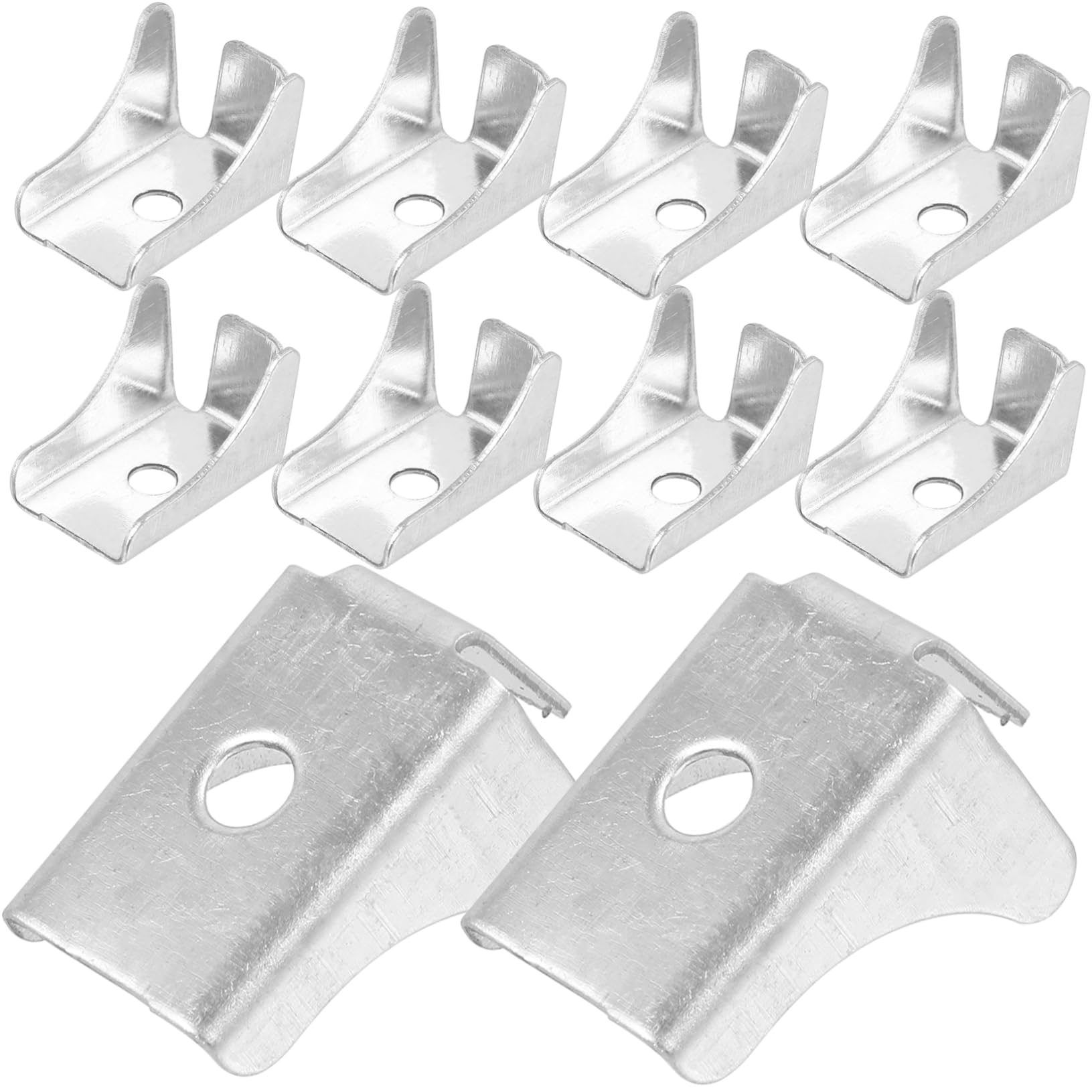 ORFOFE 10pcs Heavy Duty Metal Cabinet Shelf Support Clips for Filing Cabinets and Cupboards and Easy to Install Shelf Brackets for Organizing Spaces