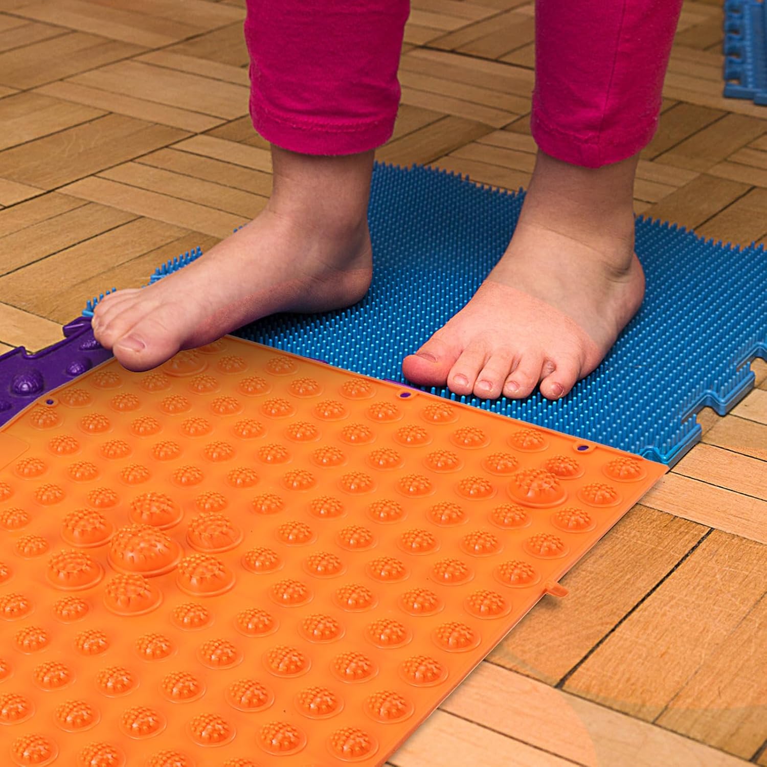 PATKAW Large Bright Foot Acupressure Mat for Outdoor Games Manual Under Desk Foot Massager Pad with Pressure Points Relaxation Yoga and Travel Use