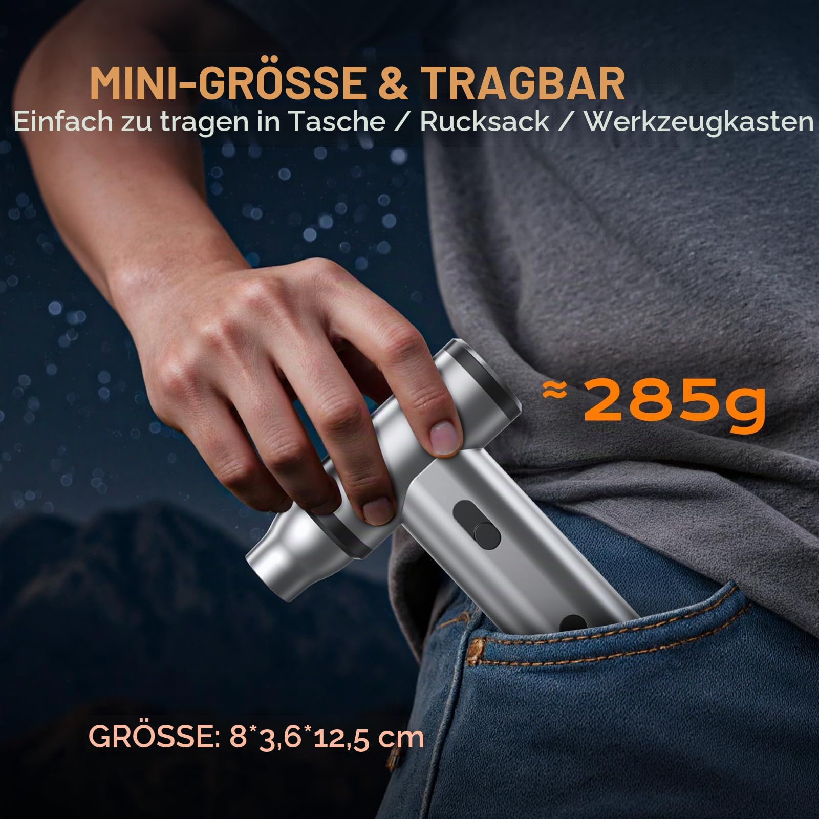 Elektrisches Staubgebläse Bürstenlos, Compressed Air Duster & Luftgebläse 110000RPM, mit Unendlich Stufen Geschwindigkeitsregelung Mini Gebläse für Electronics, Auto, Laptop, Tastatur & Sofa