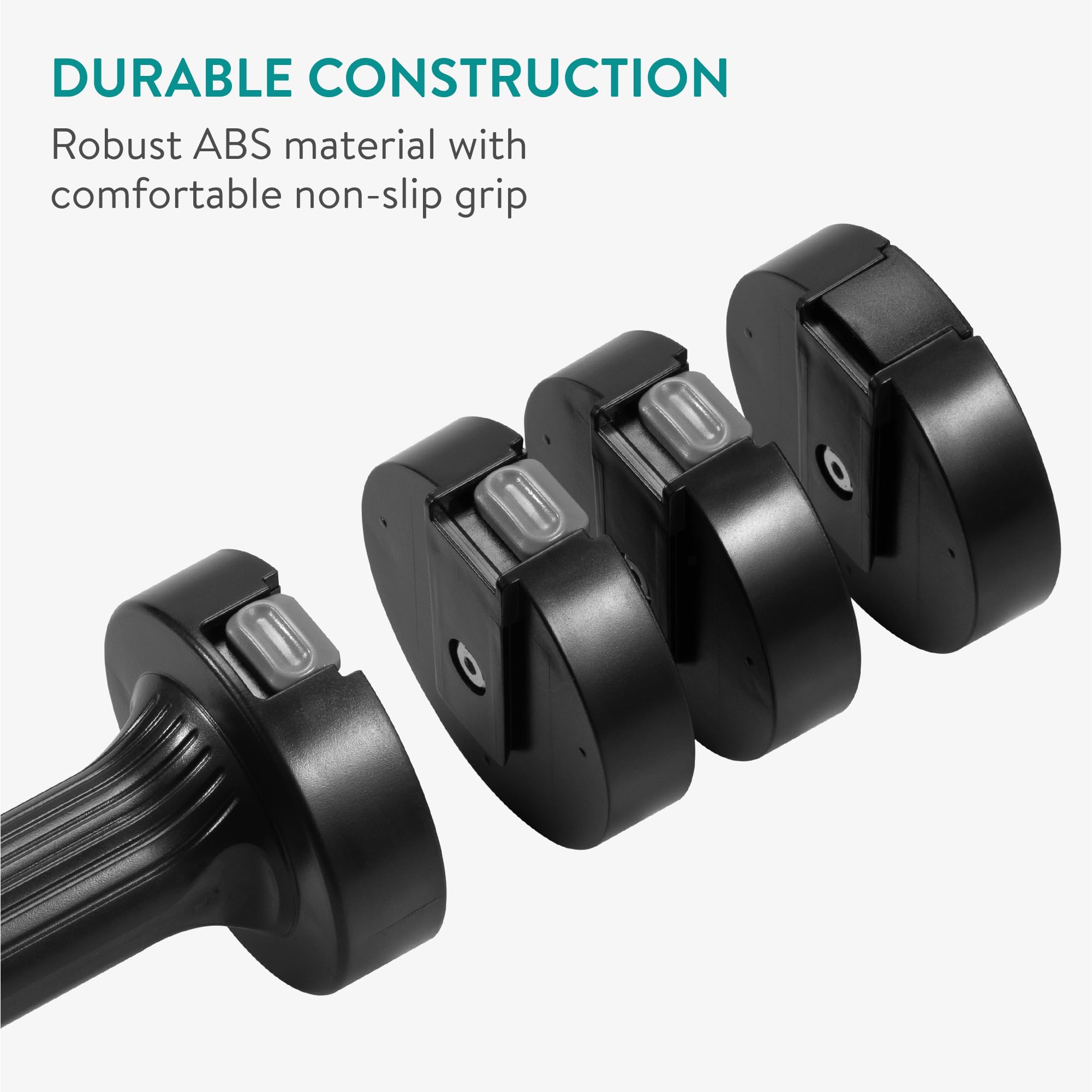Navaris Kit Haltères Réglables 1kg à 3,5kg - Poids Musculation Avec Disques 0,25kg