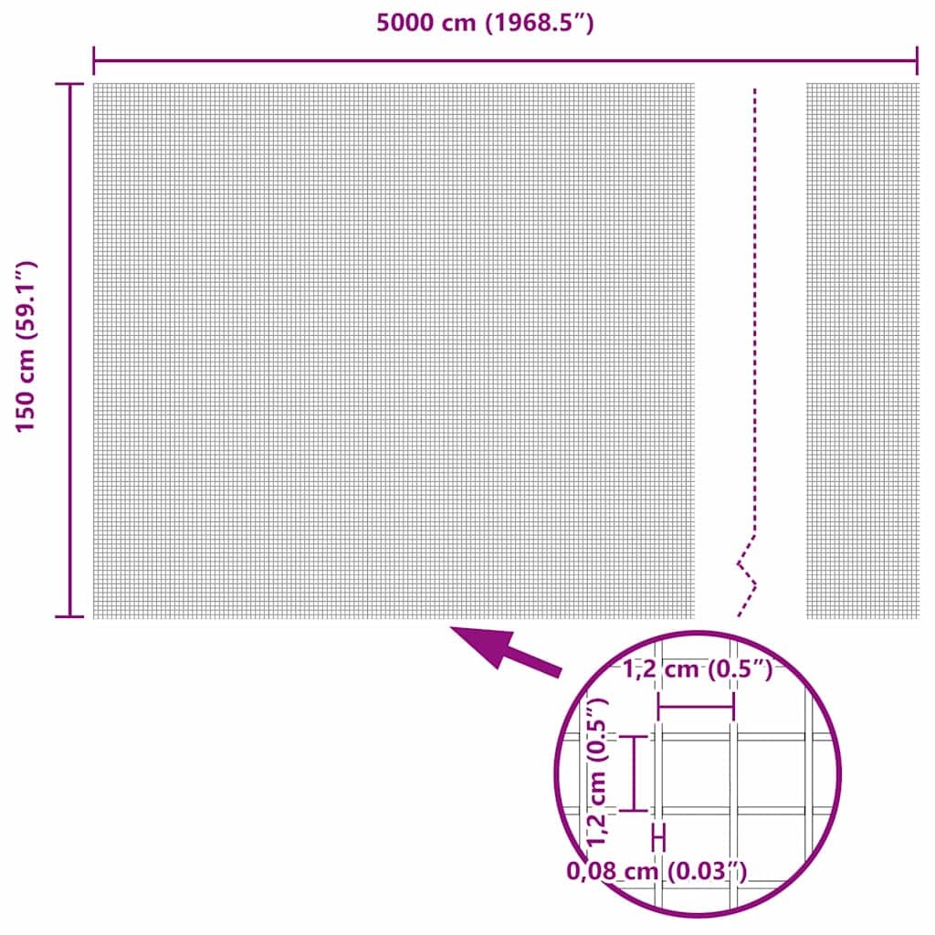 Valla de alambre soldado gris 1,5 x 50 m como malla de alambre para enrejado y protección de la privacidad, valla de alambre galvanizado para protección salvaje y pajareras, valla de malla de alambre