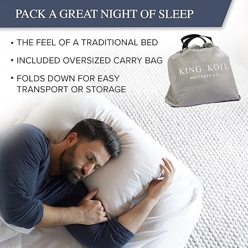 Vista 11 de King Koil colchón de aire elevado y de lujo de tamaño california king con bomba de aire integrada de alta capacidad de corriente alterna de 120 V