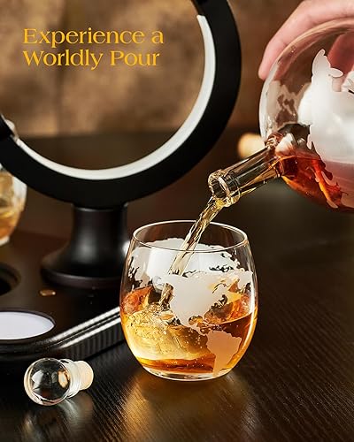 Miniatura 6 de Kollea - Regalos para hombres, papá, juegos de decantadores únicos con globo de whisky con 7 colores RGB, regalo genial de cumpleaños de Navidad