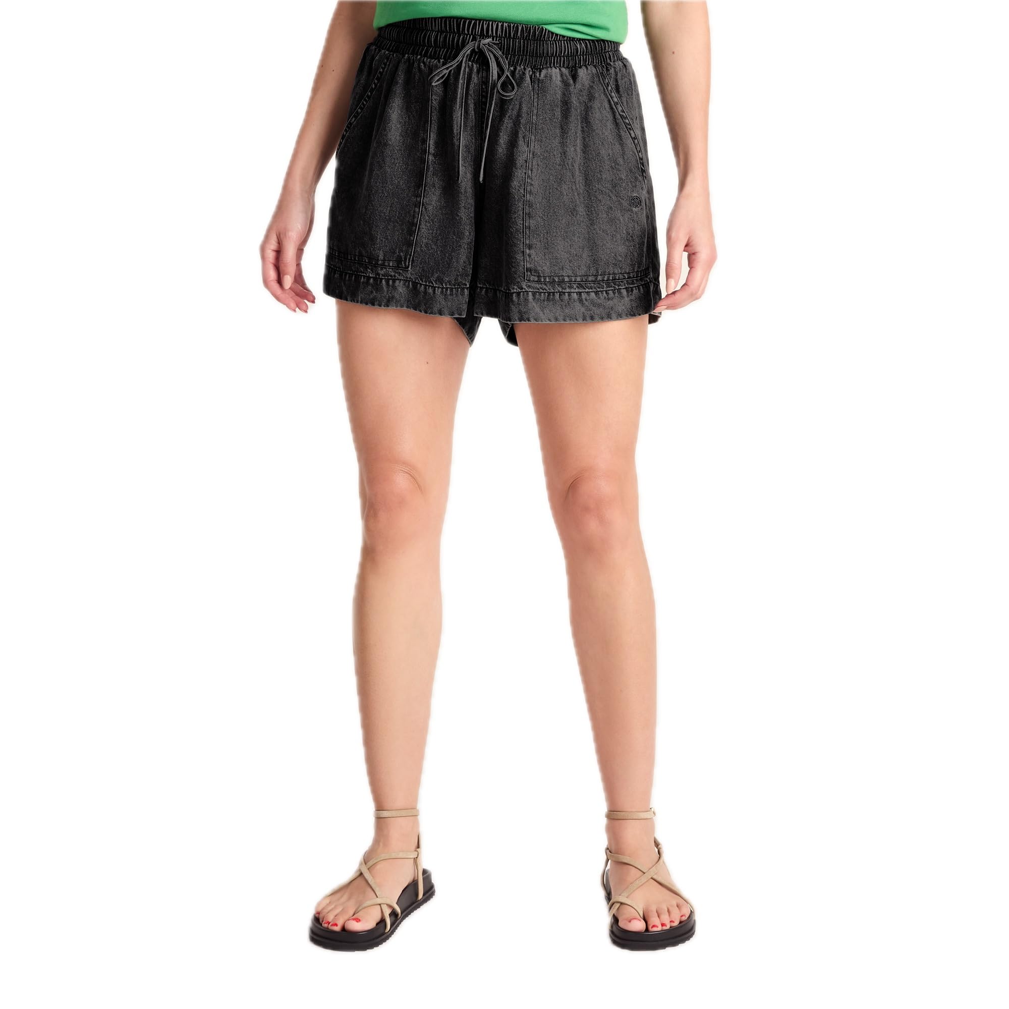 Tog24 Women's Black 'Jessia' Tencel Lyocel Shorts In Size 10