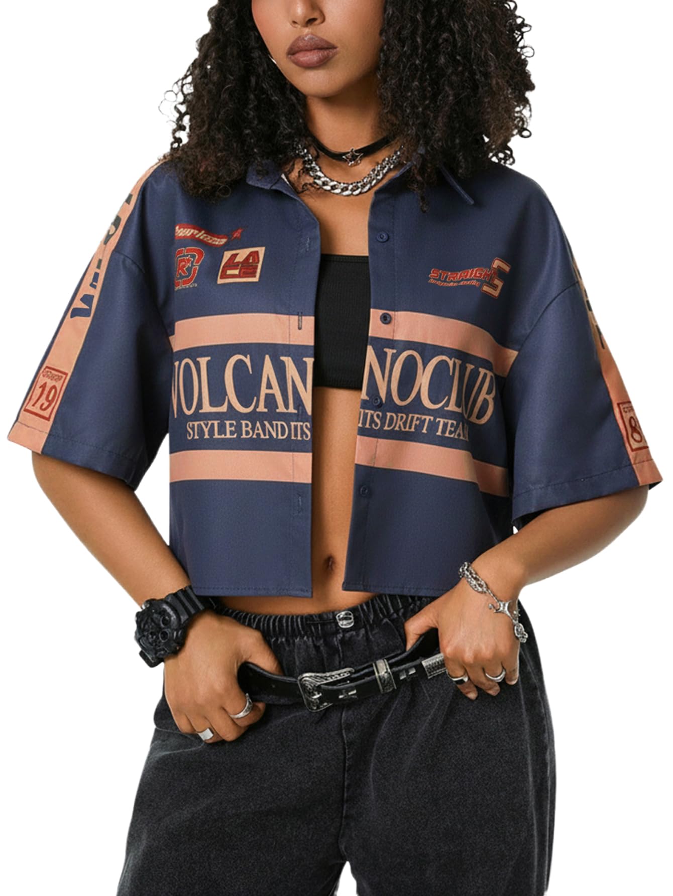 Amazon.com: SOLY HUX Women's Summer Button Down Vintage Shirt