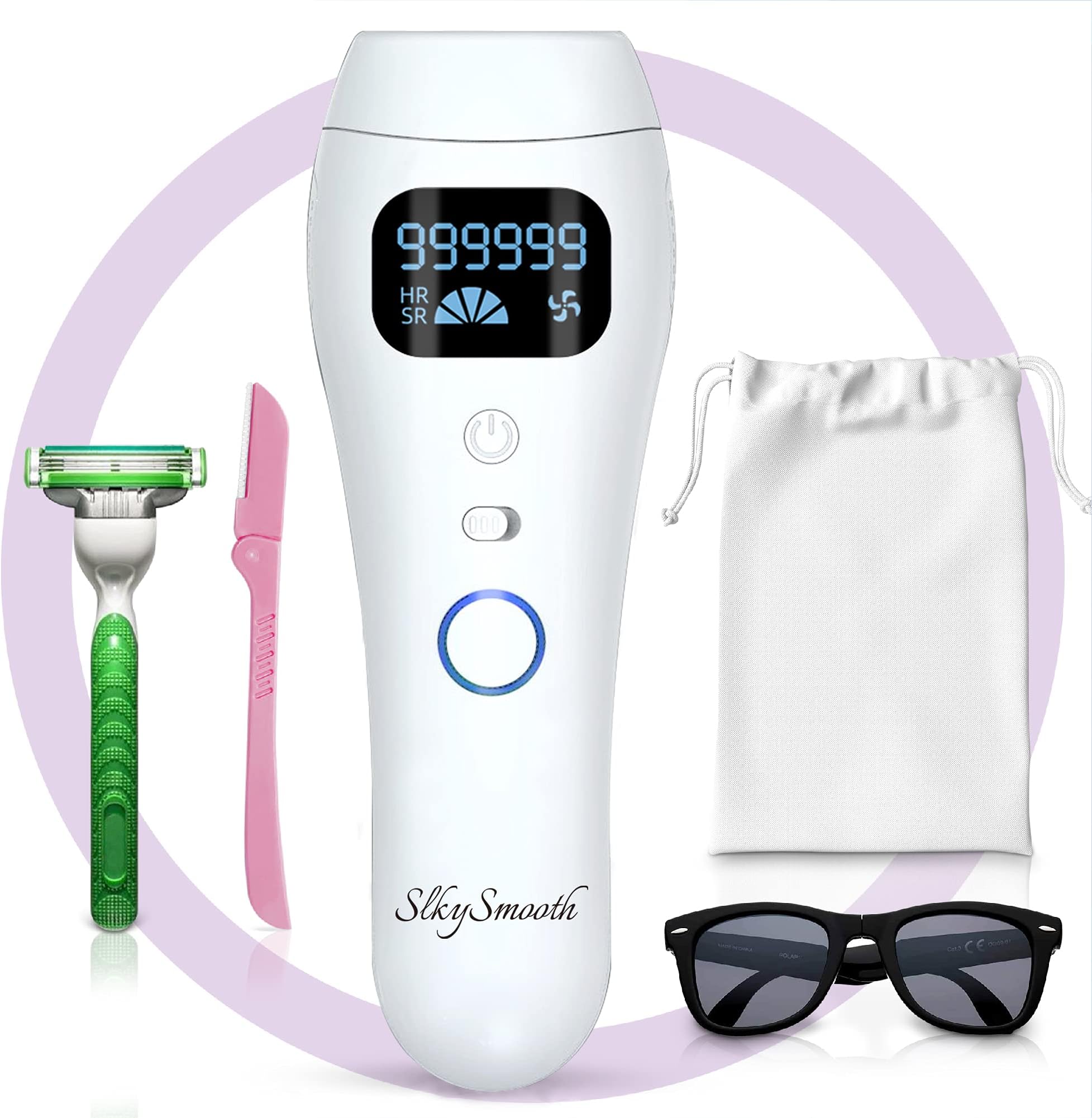IPL Hair Removal Device 999,999 Flashes | Laser Hair Remover for Women Men | Permanent Facial Upper Lip Bikini Line Legs Face Body Lazer System Kit