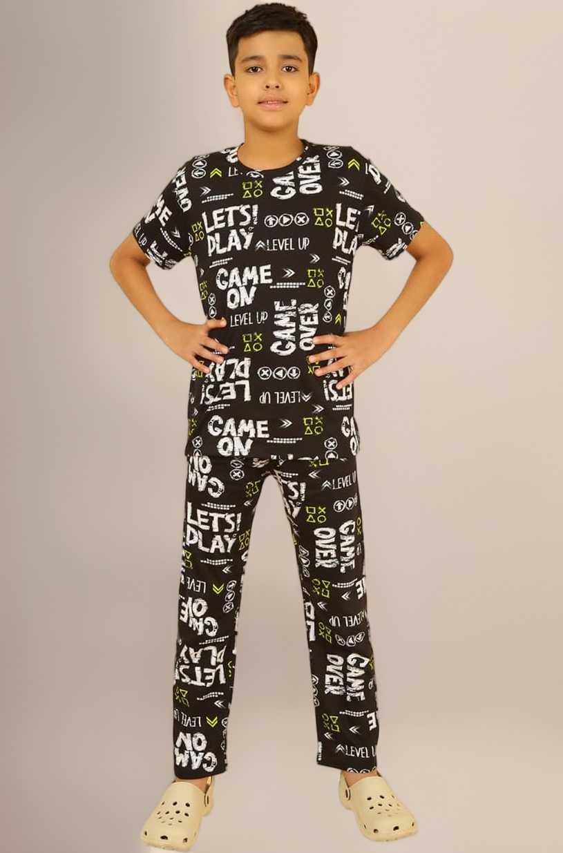 Boys Cotton Coord Set/Boys Night Suit/Boys Loungewear/Boys Night Dress