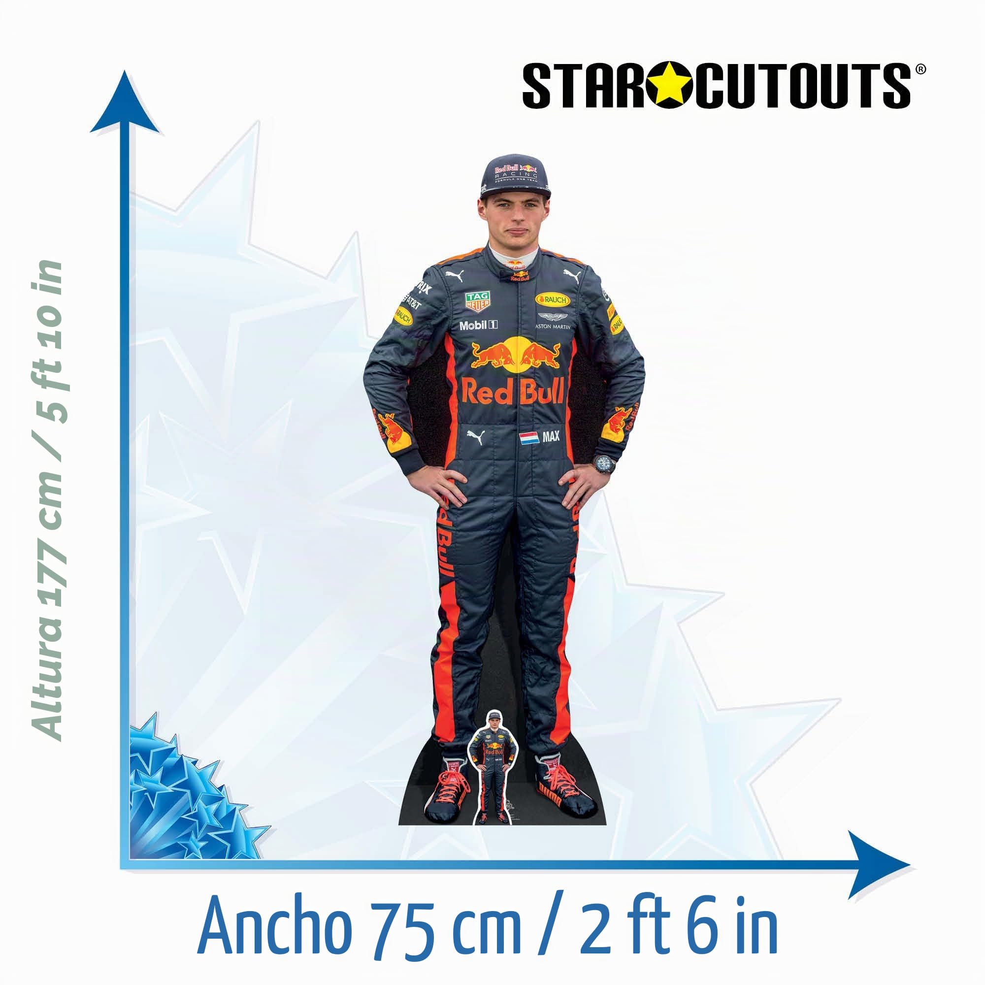 Star Cutouts Ltd CS667 MAX Verstappen, cartón, Multicolor, 177 x 74 x 177 cm