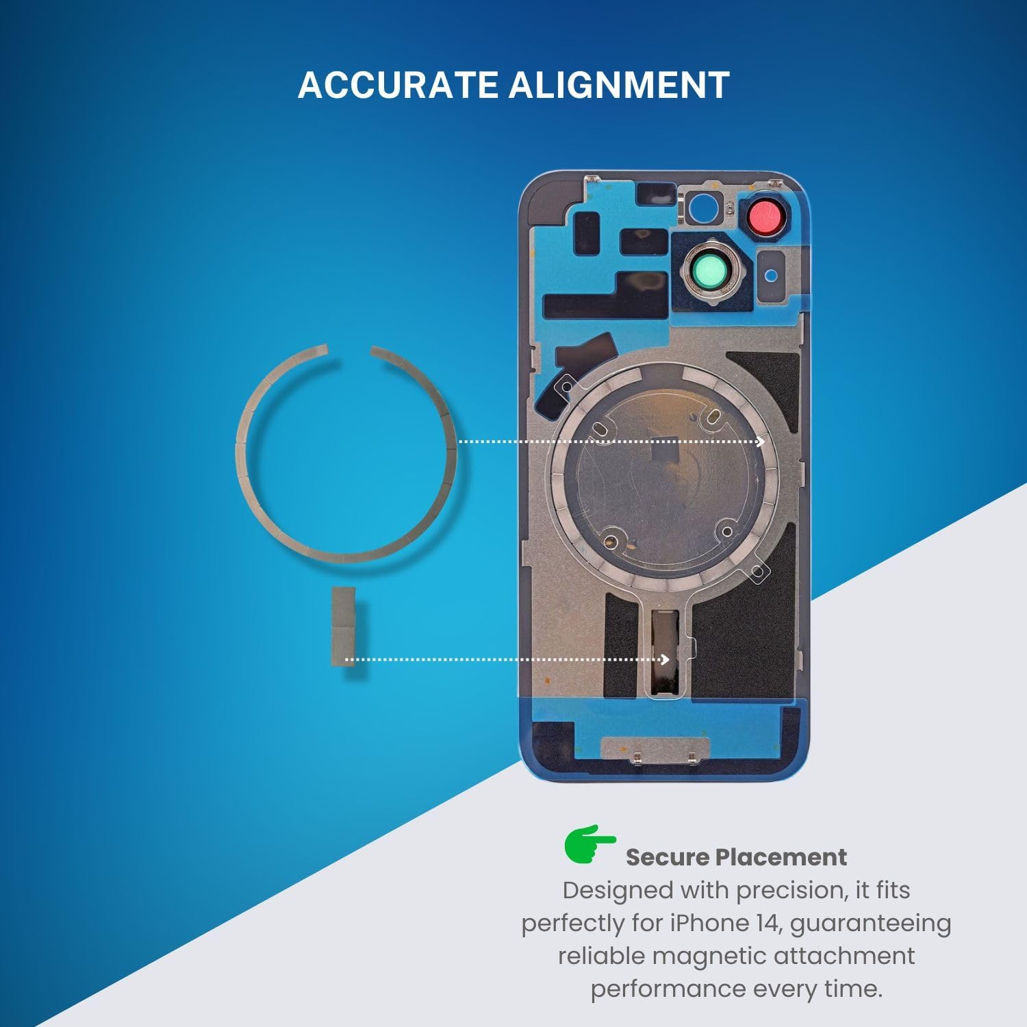 Accurate alignment of MagSafe magnet in iPhone