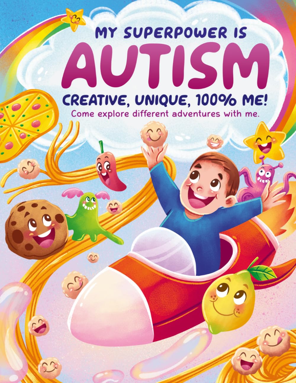 MY SUPERPOWER IS AUTISM... CREATIVE , UNIQUE, 100% ME !: Sensory word activities