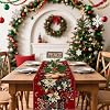 Winter Table Runner, Seasonal Christmas Kitchen Table Decoration, Suitable for Winter Christmas Family Gathering Indoor 13x72 inches 13x72 inches, Flowers and Bells