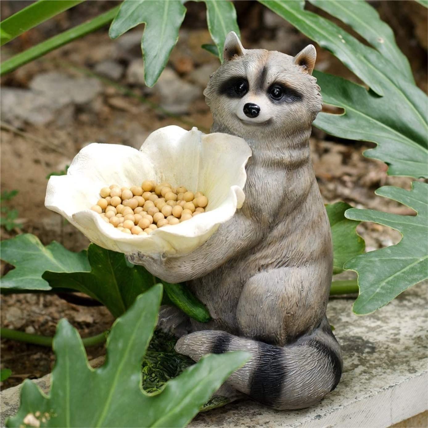 Mangiatoia per Uccellini da Esterno Mangiatoia Per Uccelli Da Esterno Simulazione Mangiatoia Per Uccelli Procione Per Ornamenti Decorativi Da Giardino Mangiatoia per Uccelli Casetta per Uccelli