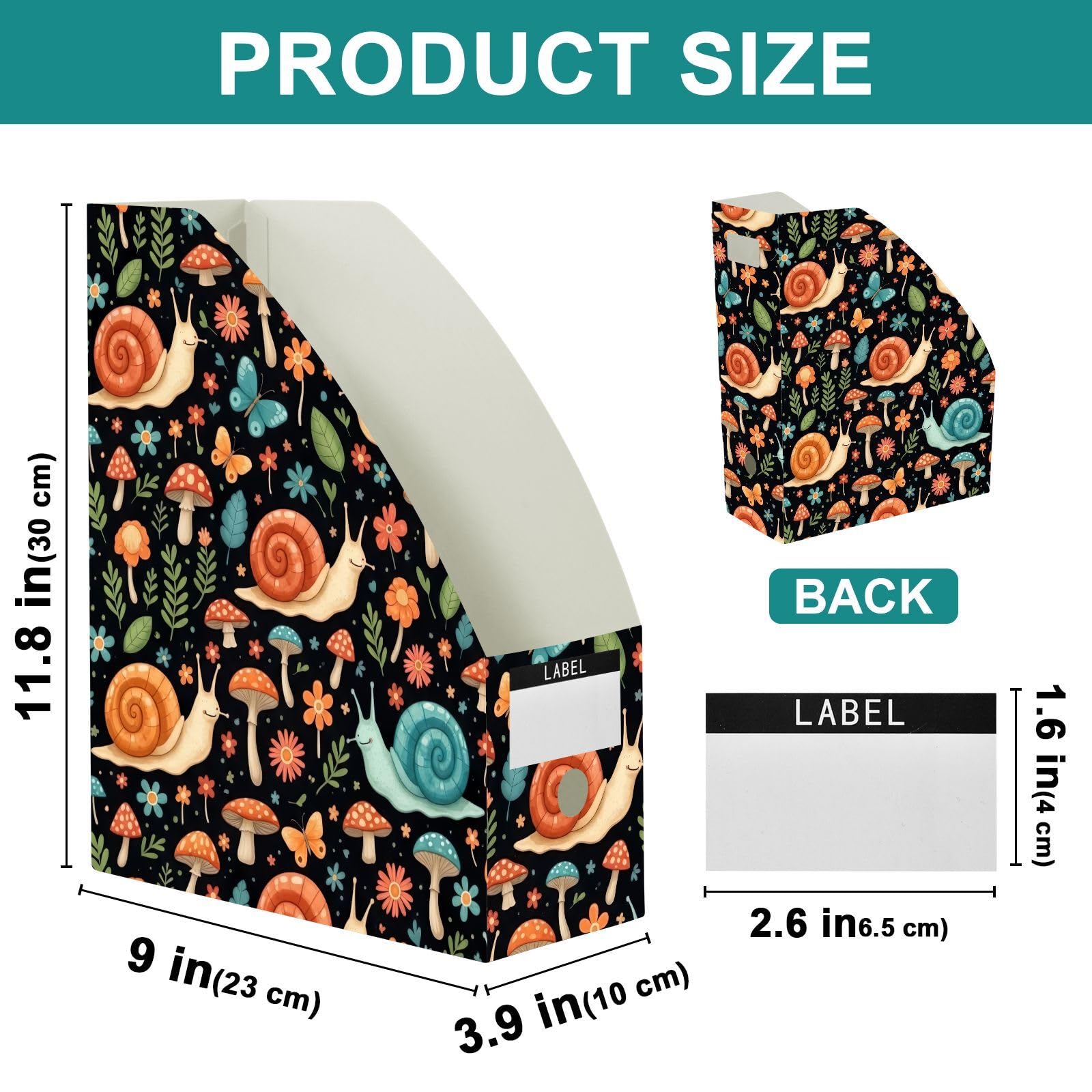 GAIREG Elegante organizador de papel de escritorio negro con caracol