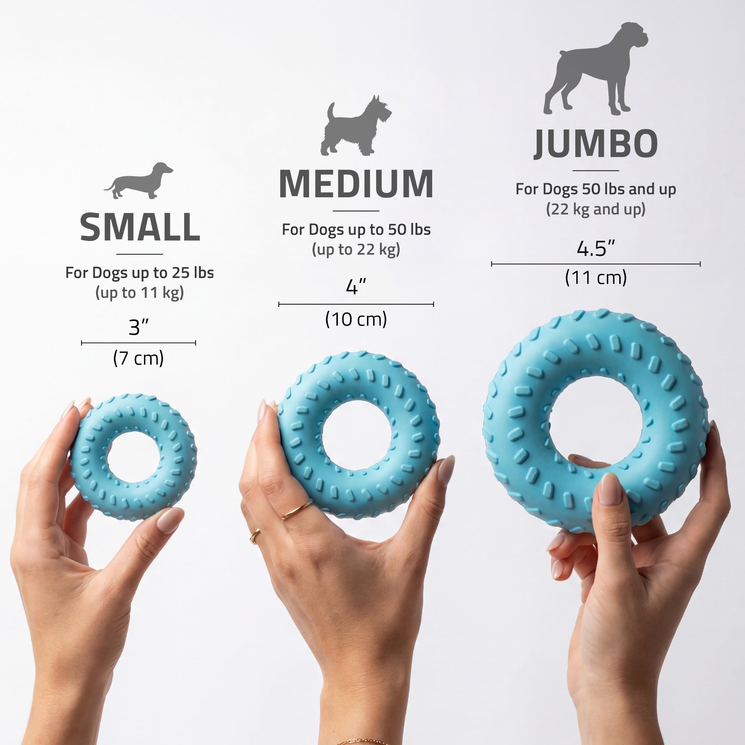 Playology Doppelschichtiges Hundespielzeug mit Ring-Duft, weich und kaut auf der Außenseite, hart und langlebig auf der Innenseite