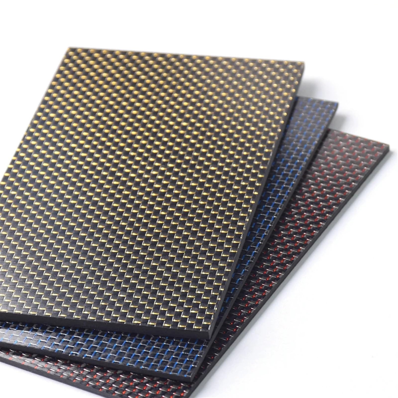 Feuilles De Fibre De Carbone Plaque de feuille panneau Fiber carbone couleur 200x250mm d'épaisseur 0.5 1. 2 5mm(Gold 2.5mm Glossy)