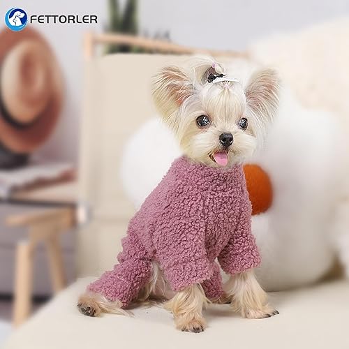 Miniatura 5 de Pijama para perro, ropa de invierno para mascotas, chihuahua, yorkie, taza de té, Shih Tzu, peluche de forro polar para perrito, mameluco para clima