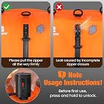 3Psc Vacuum Bags for Travel with Pump, 3-Size Set Reusable Vacuum Compression Bags for Luggage, Waterproof Space Saver Vacuum Packing Cubes, Fit Suitcase&Backpack, Orange