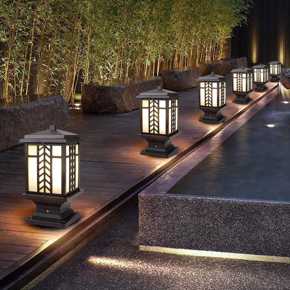 Nórdica al Aire Libre Grande Columna Faros Patio Jardín impermeabilización de terrazas Lights Hotel Puerta de Parques Columna Luces IP54 Decorativa Lámparas LED Lámparas de bajo Consumo