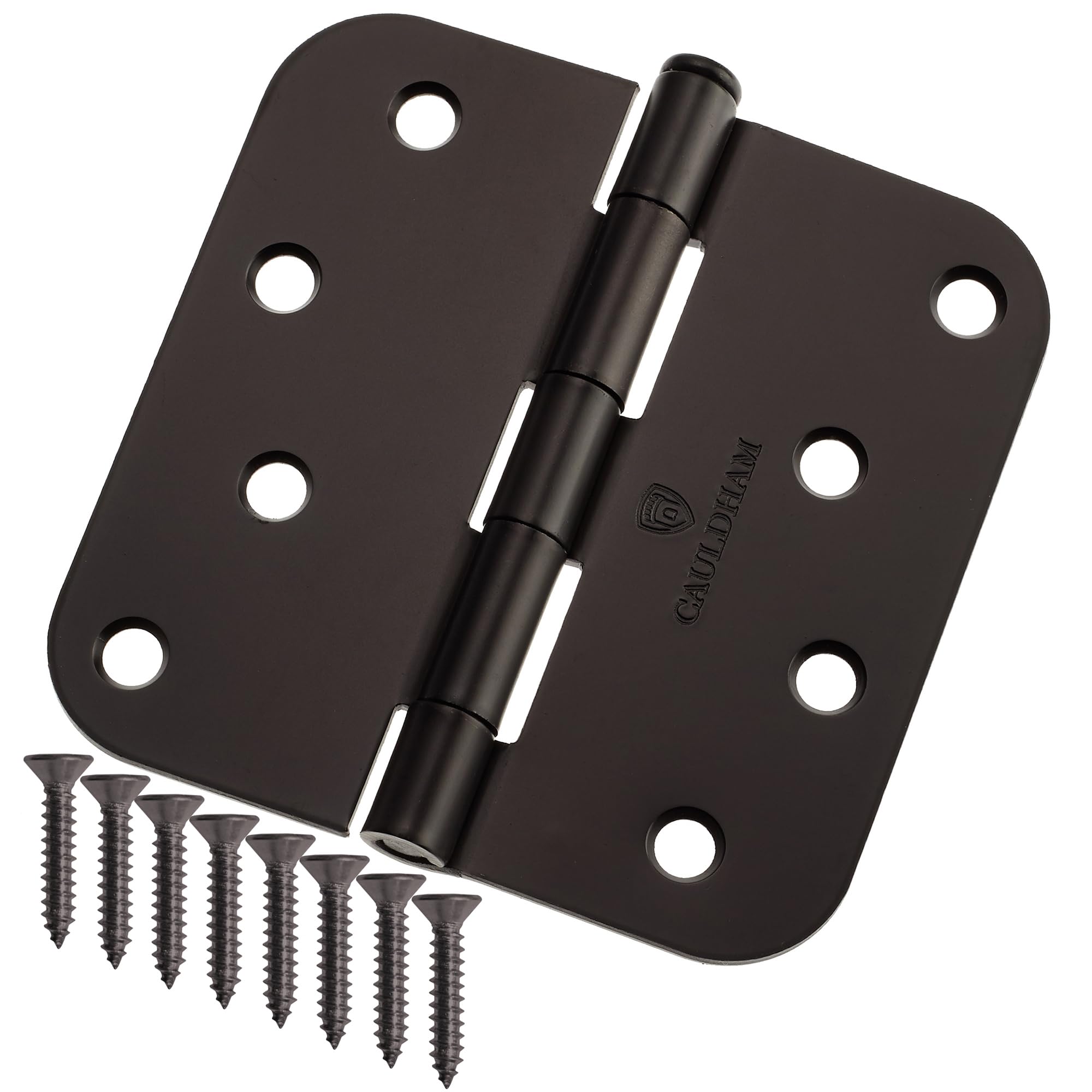 Cauldham Confezione da 12 cerniere per porte interne resistenti da 10,2 cm con angoli di raggio di 1,6 cm, bronzo lucidato a olio