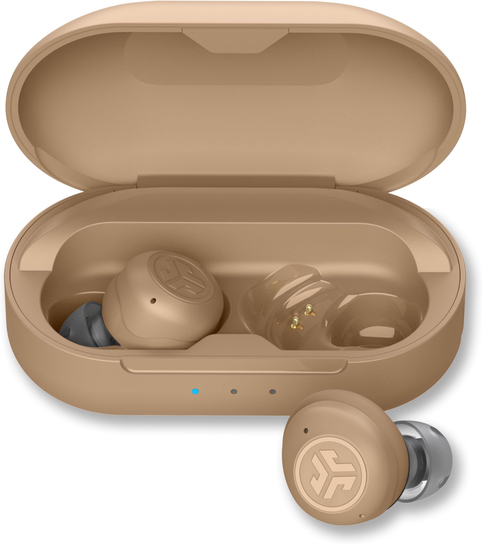 Hear OTC Hearing Aid & Earbuds, Beige, Traditional Earbud Fit, Four Preset Hearing Modes, in-Ear Detection and Built-in Feedback Suppression, Independent Volume Control and Touch Controls