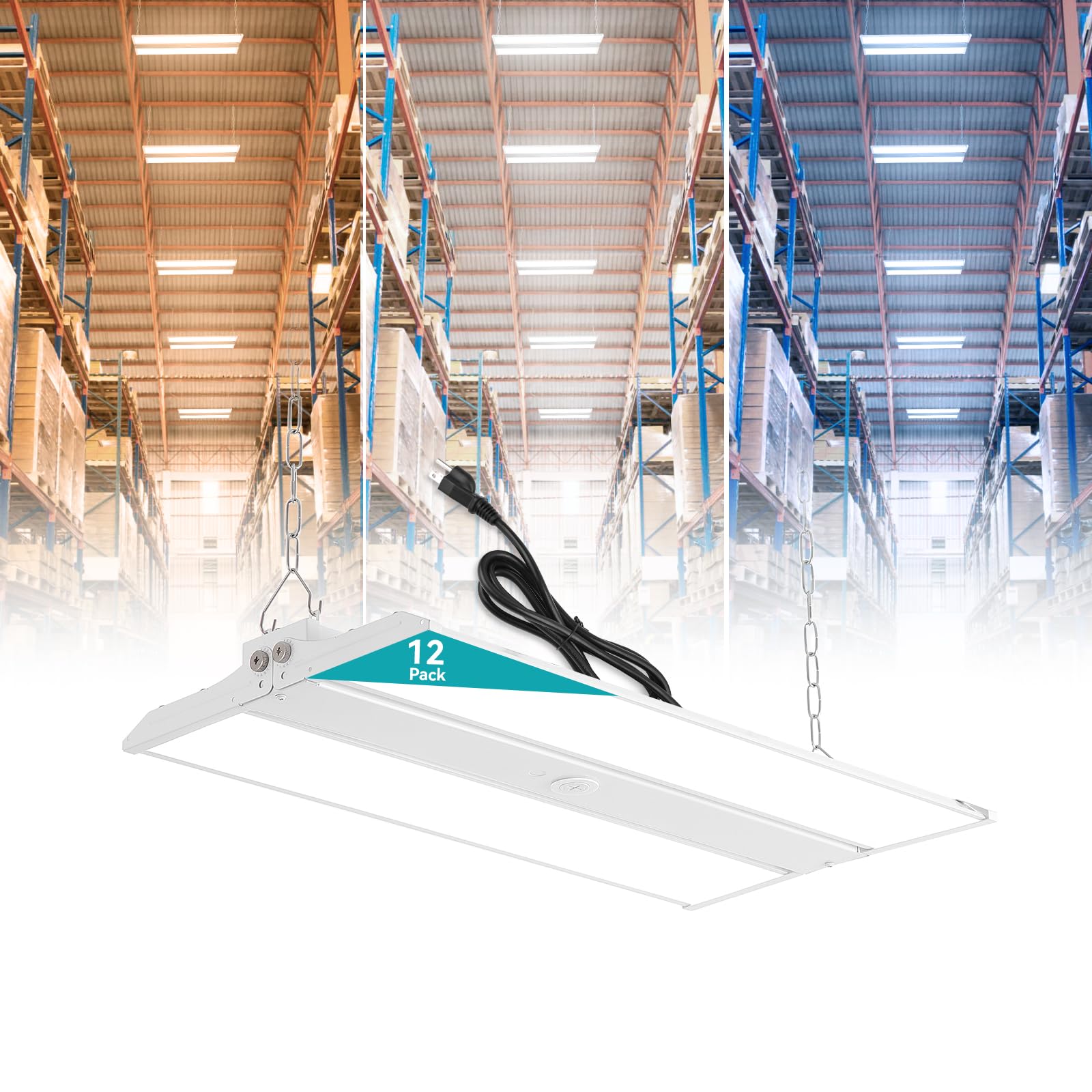 2FT LED Linear High Bay Light 4000K 5000K 6000K 100W 150W 200W Adjustable 0-10V Dimmable 150LM W Shop