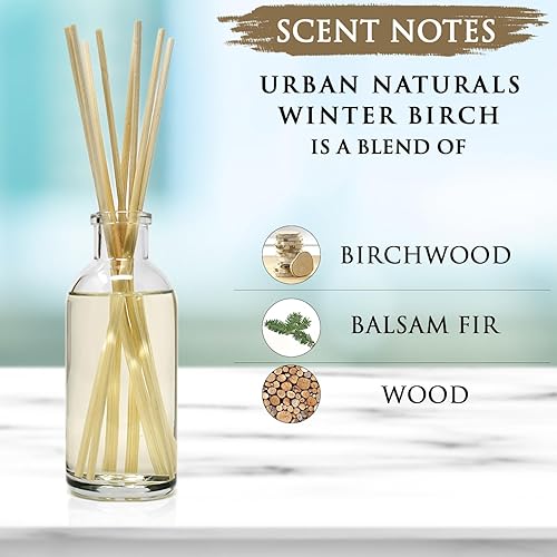 Miniatura 7 de Urban Naturals Winter Birch - Juego de regalo de aceite con difusor de varillas Aceite con fragancia de madera de abedul y bálsamo con varillas de