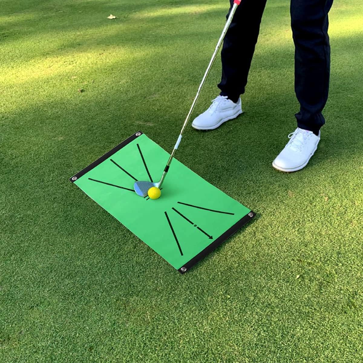 Golf Hitting Mat Golf Training Set with 7 Pcs Golf Practice Balls Indoor & Outdoor Golf Chipping Pitching Cage Mats, Golf Practice Training Aids with Mat : Sports & Outdoors