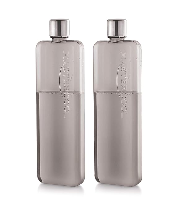 Mastercool Slim Water Bottle 500ml Set Of 2 Smoke Grey Amazon In Home Kitchen Mastercool Slim Water Bottle 500ml Set Of 2 Smoke Grey Amazon In Home Kitchen
