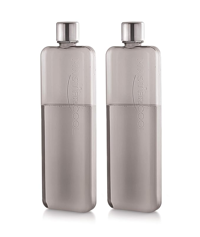 Mastercool Slim Water Bottle 500ml Set Of 2 Smoke Grey Amazon In Home Kitchen