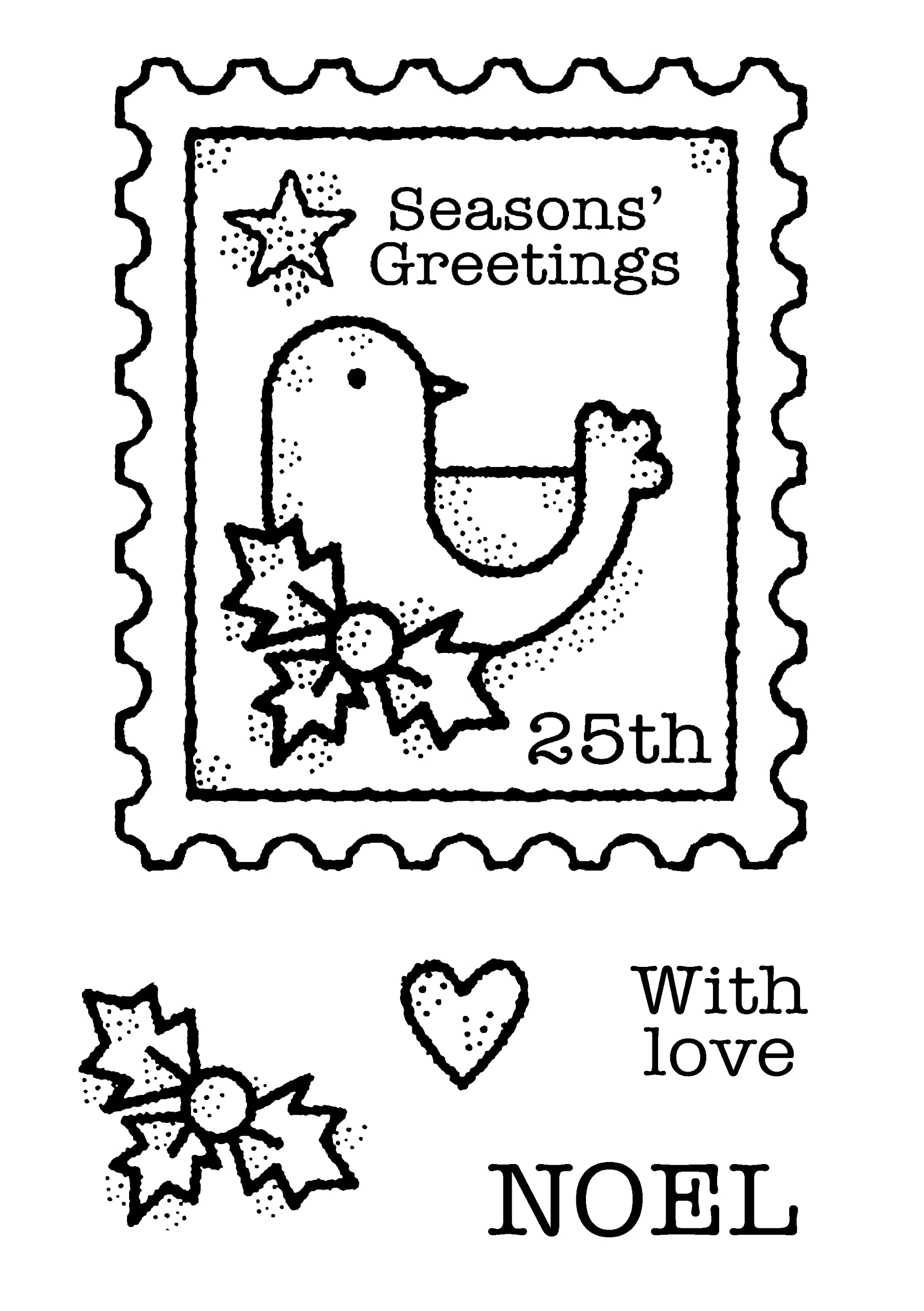 Woodware Transparent Francoise Collection - Bird Post - Clear Stamp Set, Frm042, 3 X 4 Inches