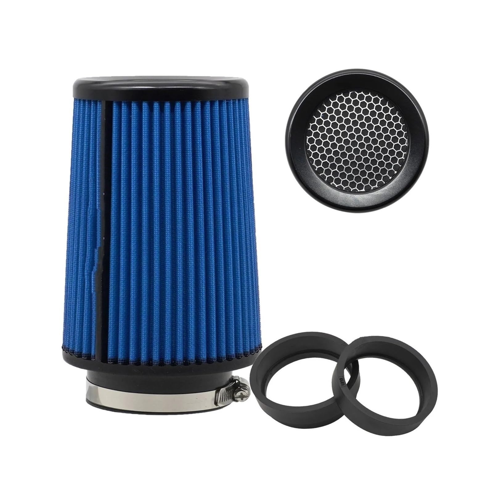 Filtr powietrza silnika Filtr powietrza 76 mm, 4-calowy, sportowy, wyścigowy, do samochodów, układów dolotowych, zestaw filtrów, pudełko, części samochodowe(101mm-Blue)