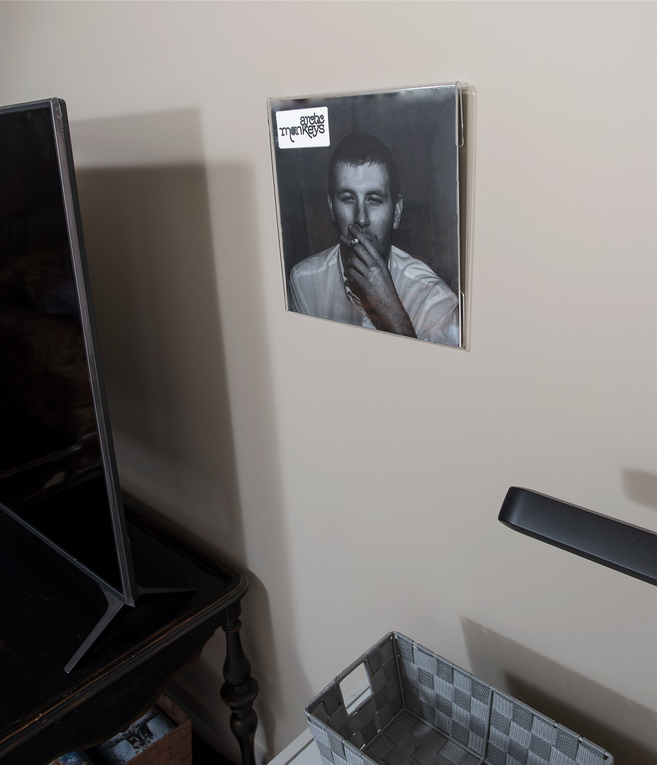 SOURCEONE.ORG Almacenamiento del disco de vinilo del álbum soporte de exhibición y titular Claro liso acrílico posee el 50 Records (montaje en pared, Clear)