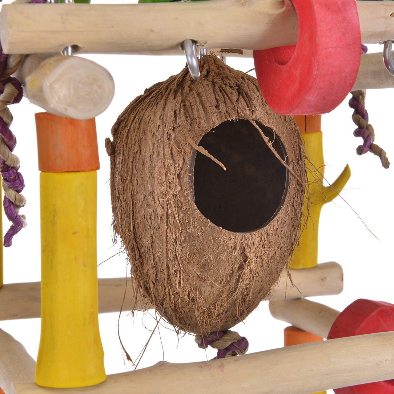 Java | Vogelspielzeug Tower - als Hängefreisitz für Nymphensittiche & Mohrenkopfpapageien