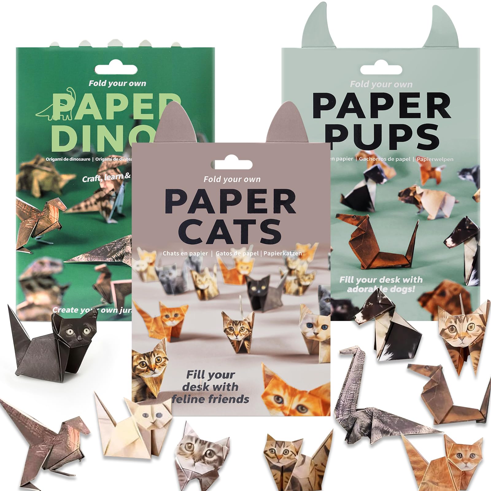 Hyhuiyin DIY Paper Cats Origami Kit