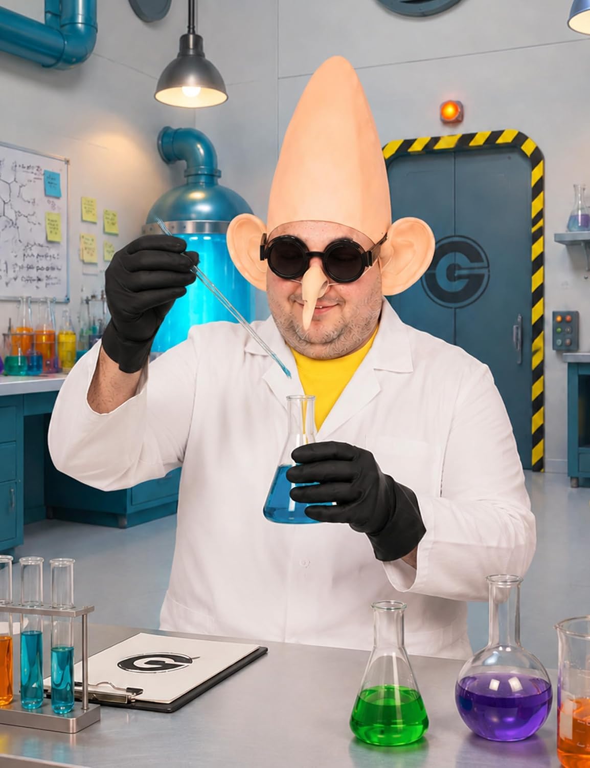5 Pcs Evil Mad Scientist Costume Accessories Set for Adult Halloween